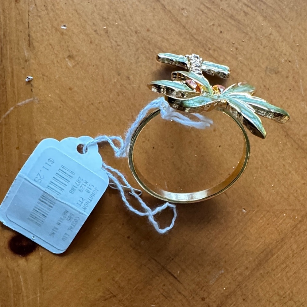 Gold Palm Tree Napkin Rings - Picture 3 of 4